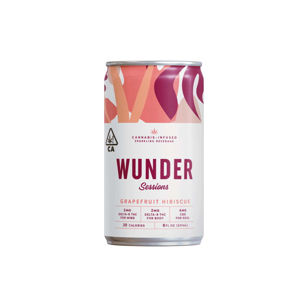 Sessions Grapefruit Hibiscus 4pk (2mg THC/2mg Delta-8/4mg CBD per can)
