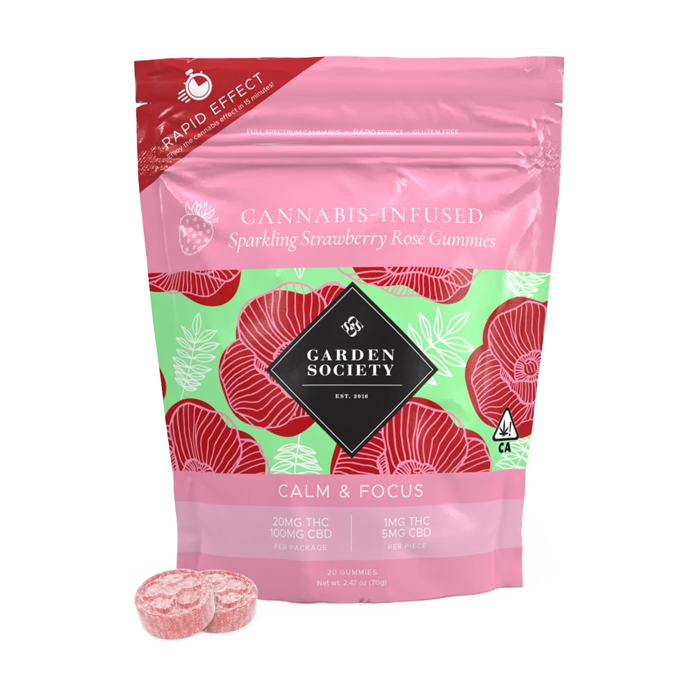 1:5 Sparkling Strawberry Rosé [20pk] (20mg THC/100mg CBD)