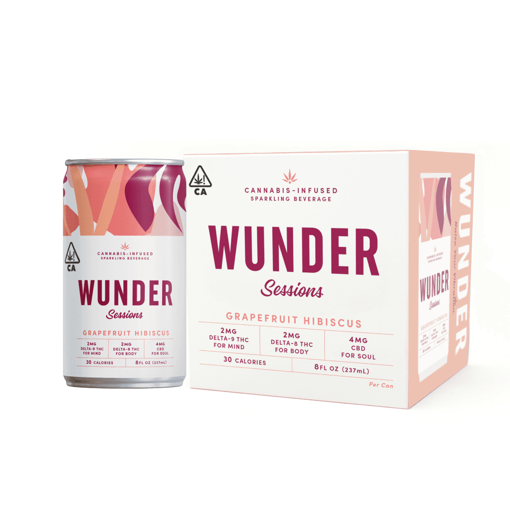 Sessions Grapefruit Hibiscus 4pk (2mg THC/2mg Delta-8/4mg CBD per can)
