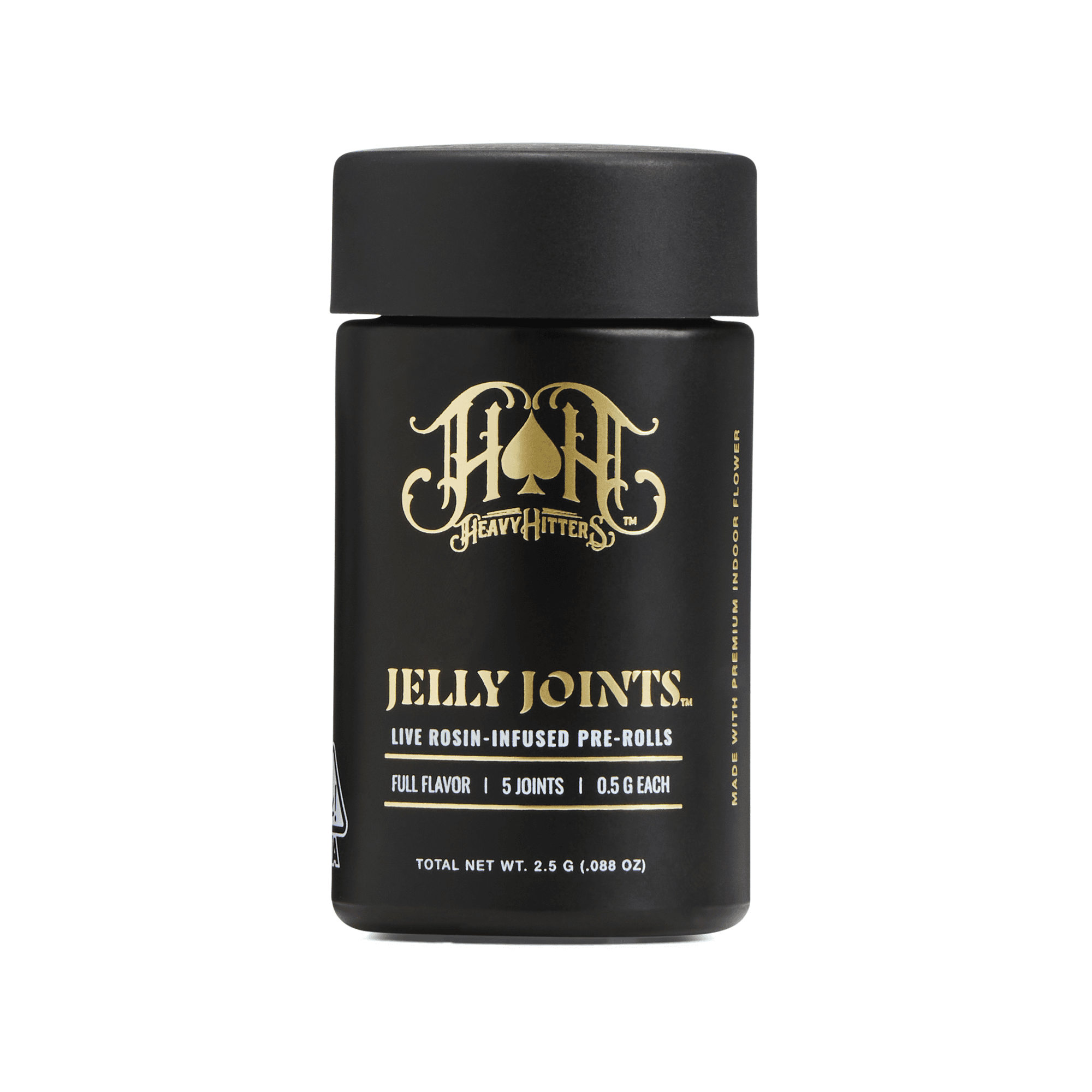 Blackberry Widow x Rainbow Punch | Hybrid - Jelly Rosin Infused 0.5g Preroll 5-Pack