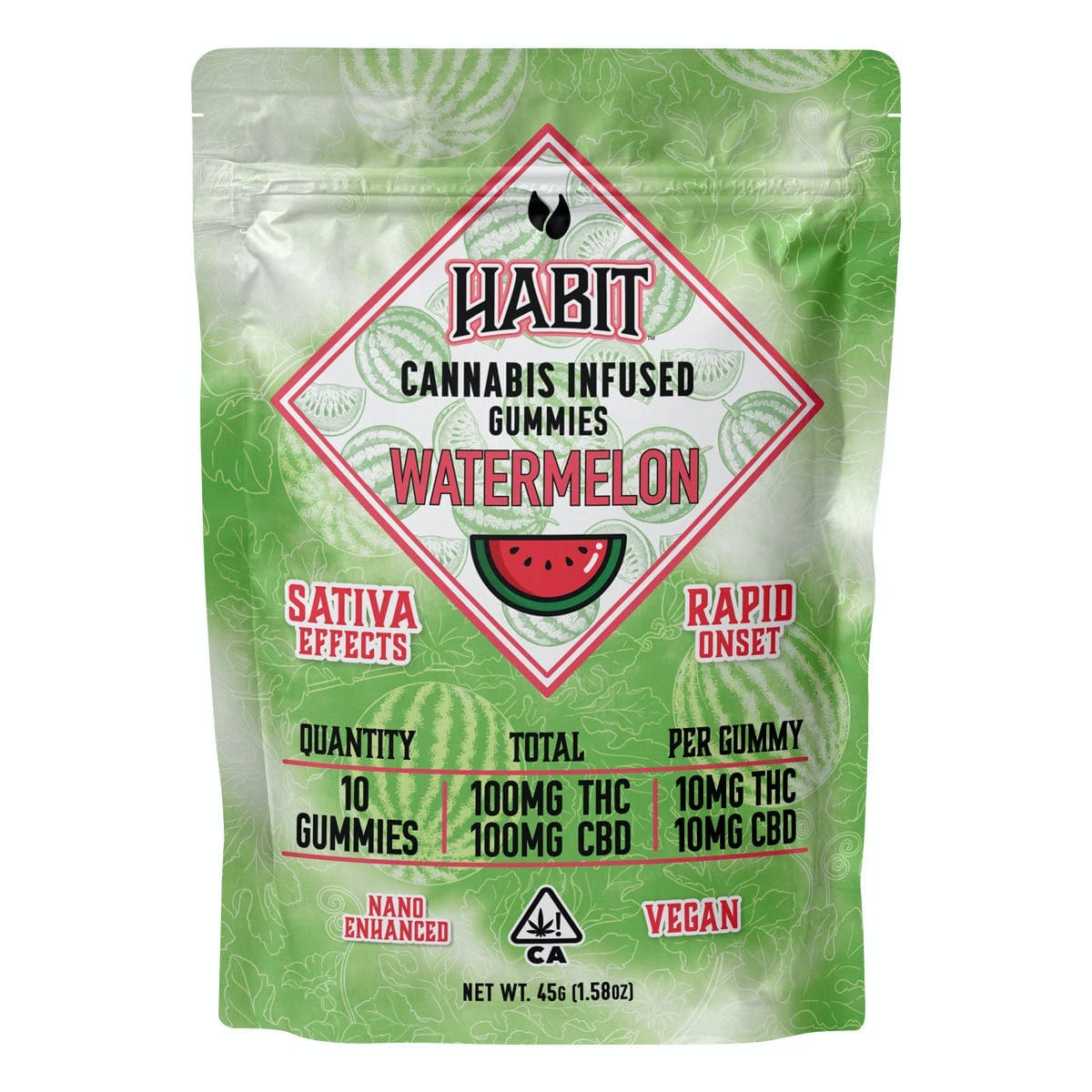 1:1 Watermelon [10pk] (100mg Cbd/100mg Thc)