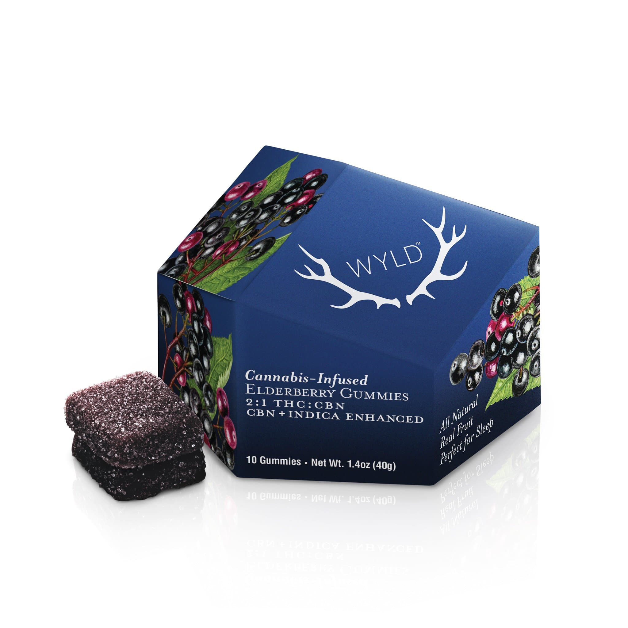 Elderberry 2:1 CBN + Indica Enhanced Gummies | 100mg THC:50mg CBN