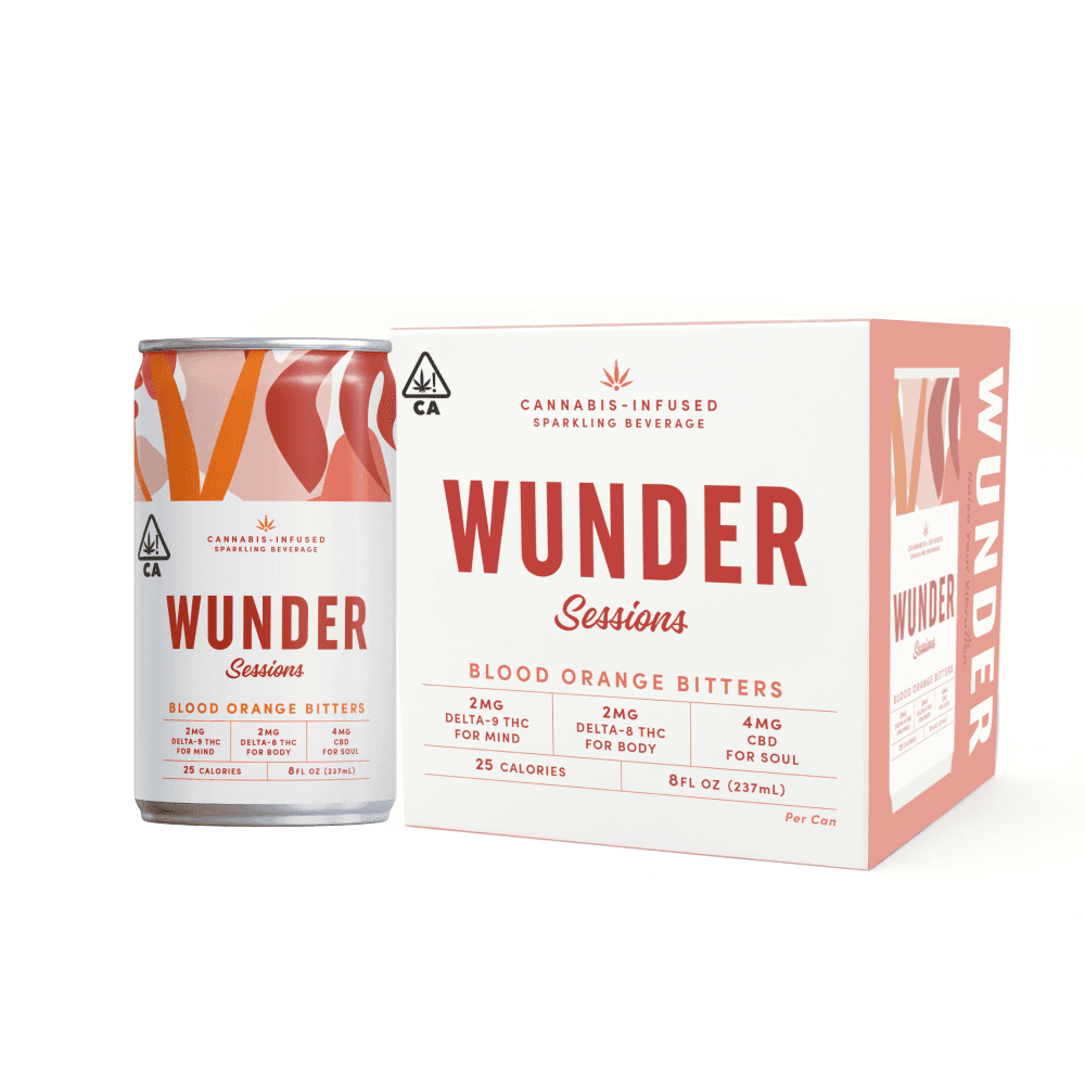 Sessions Blood Orange Bitters 4pk (2mg THC/2mg Delta-8/4mg CBD per can)