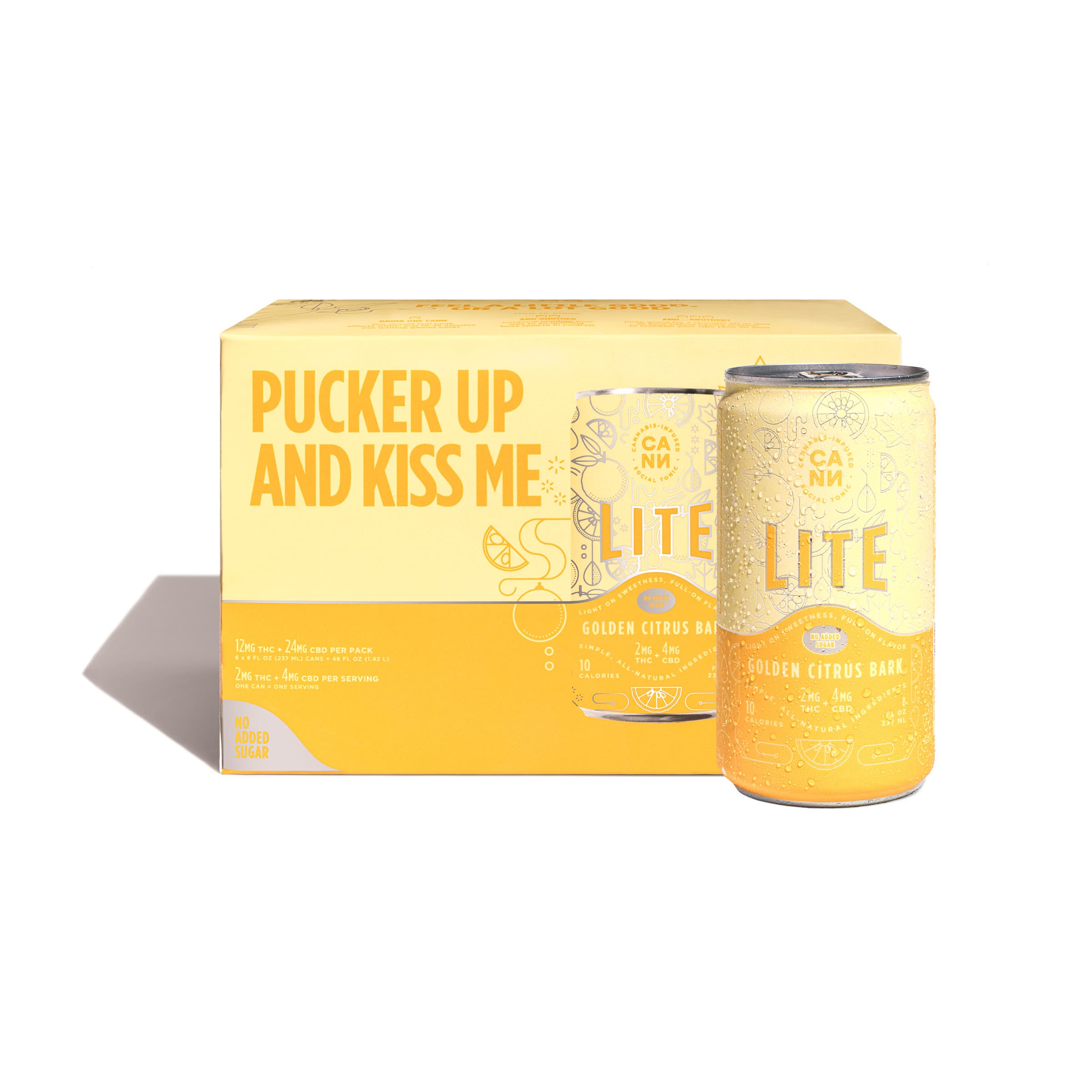 Golden Citrus Bark Lite 6pk (2mg THC, 4mg CBD per can)
