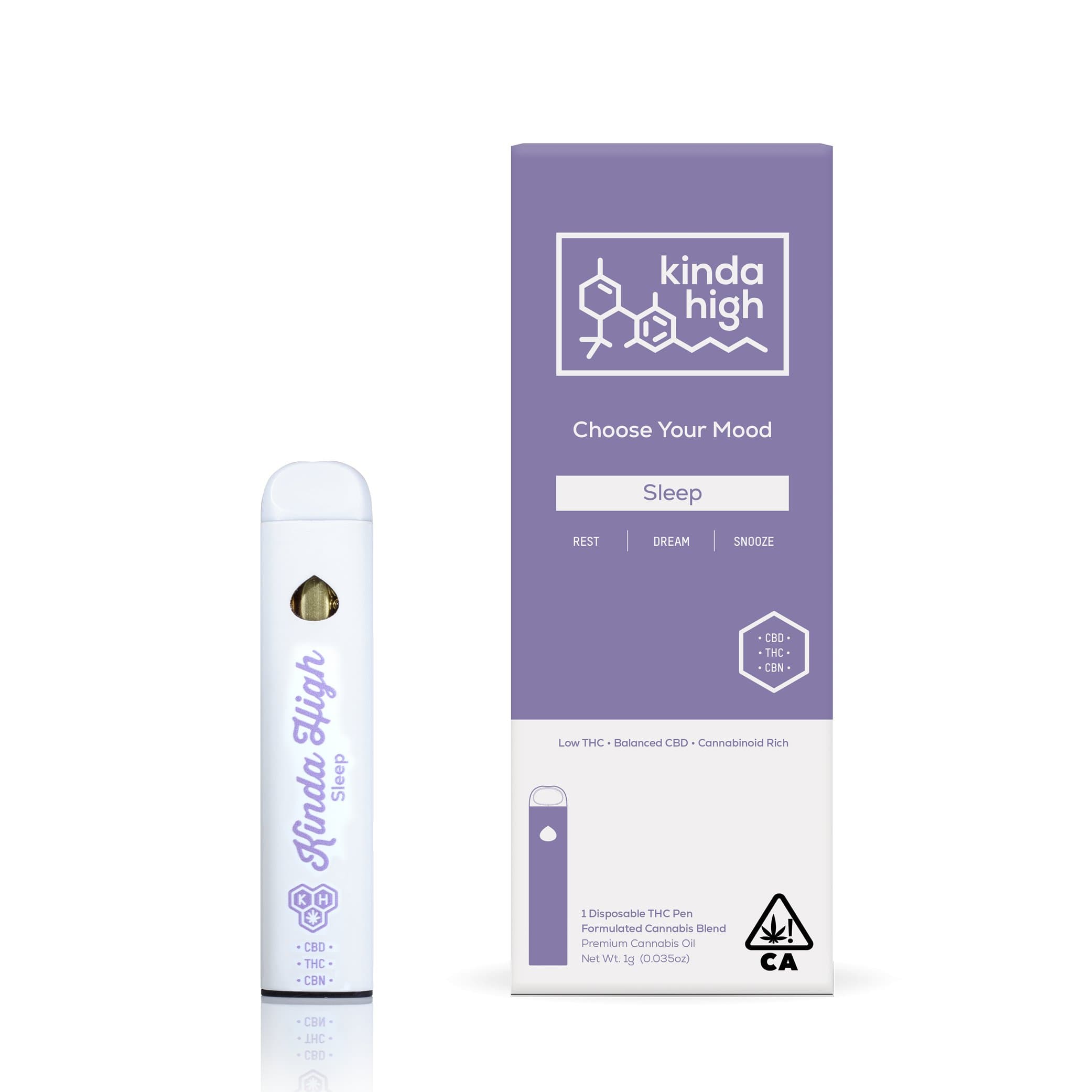 Kinda High™ - Sleep CBD/THC/CBN - Rechargeable All-In-One